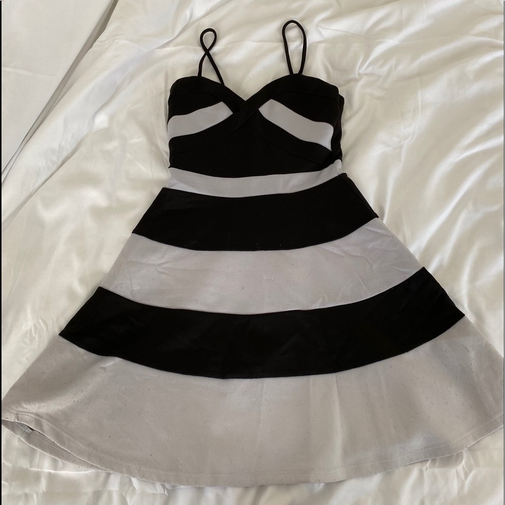 Black and White Mini Dress